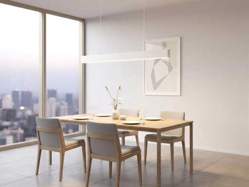 Suspension linéaire de 120 cm LED 40W avec lumière à 3 couleurs (4x)