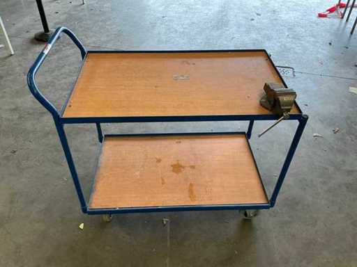 Work table with vice