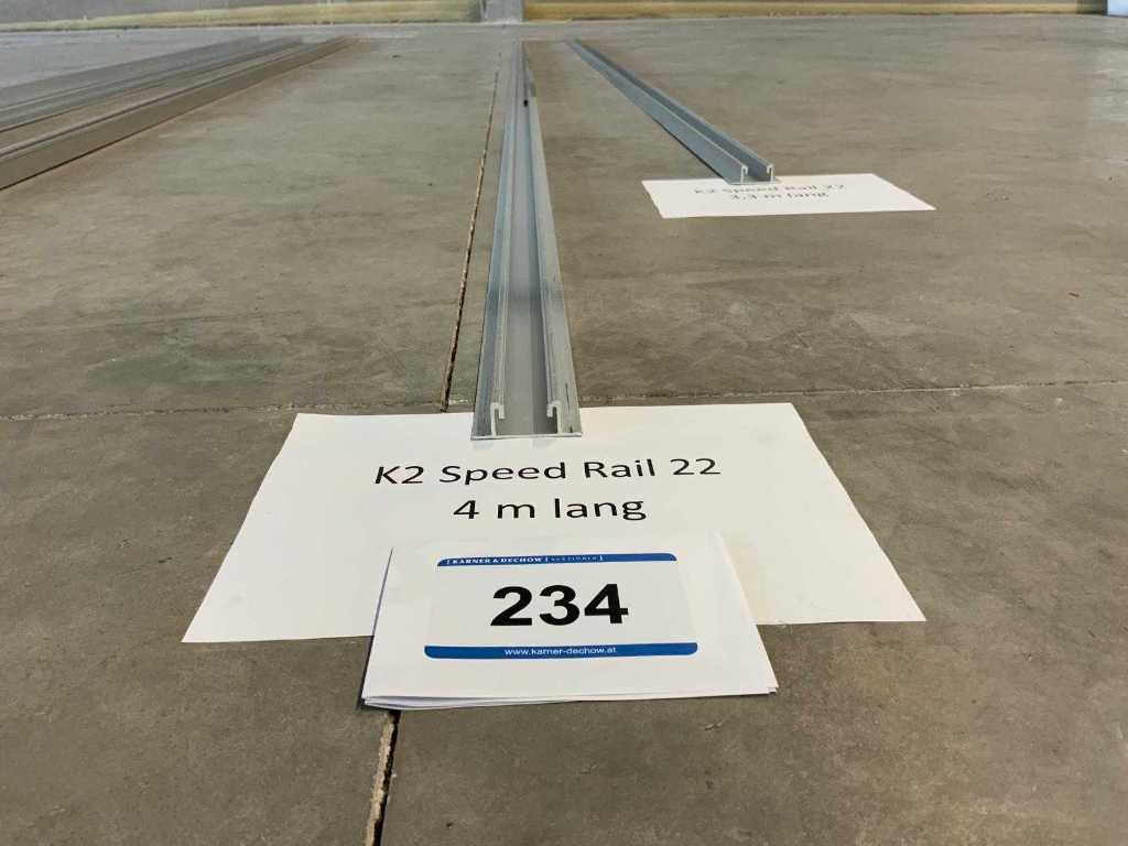 K2 Speed Rail 22 - 4 m long - 20 pcs