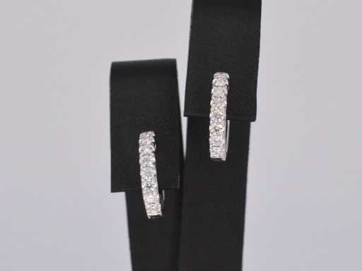 White gold earrings with diamonds