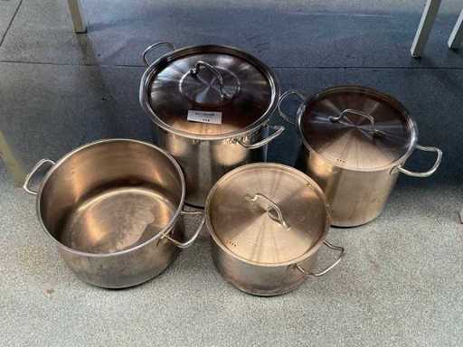 RVS kookpan (4x)