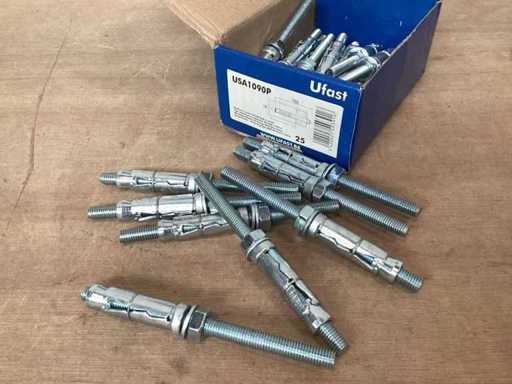 UFAST USA1090P śruba klinowa + nakrętka, M10/60x16 (800x)