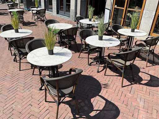 Chaise de patio empilable (12x)
