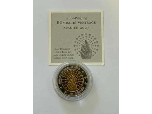 2 Euro-Pattern Muntverdragen van Rome 2007 Denemarken