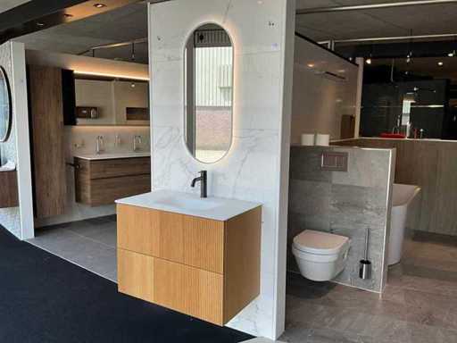 Detremmerie - Ensemble de meubles de salle de bain en placage 80 cm