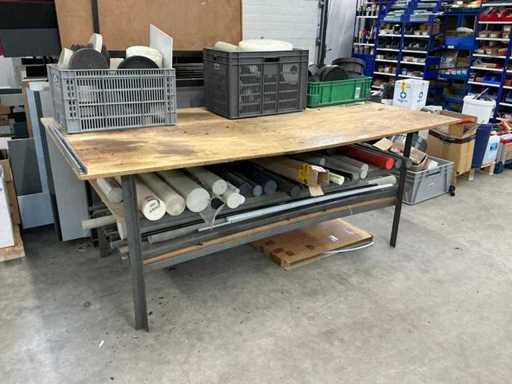 Banco da lavoro con nucleo solido in plastica