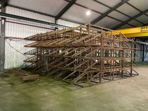 Viață metalică stivuită (44x) cu grindă de ridicare