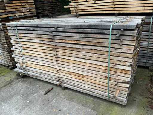 Straight oak planks rustic approximately 1.62 m3