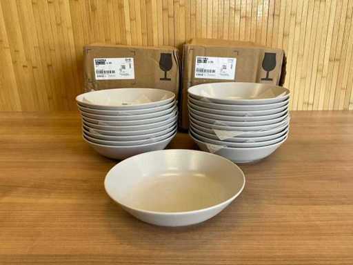 Dinera - Deep plates (2 boxes of 20 pieces) - 22 cm - beige