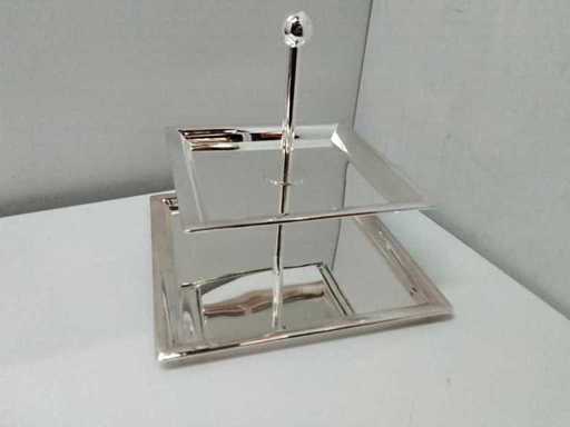 Fink Silber verzilverde etagère – model Kyoto – 35 cm – 2-laags