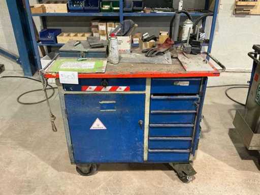 Werkzeugwagen mit Inhalten