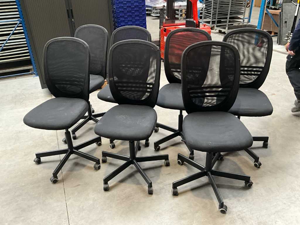 7x Chaise de bureau IKEA FLINTAN