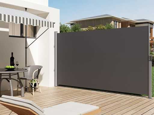 Zijluifel voor balkon 180x350cm - Donkergrijs 