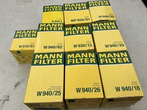 Lotti vari inclusi filtri olio per auto