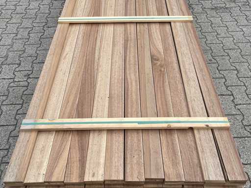 Guyana Teak Dielen gehobelt 4500-5000x90x16mm (203x)