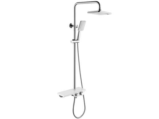 Mawialux thermostatisch opbouw regendoucheset - Chroom met wit