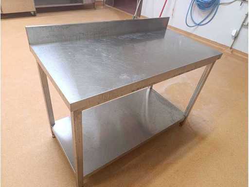 2 Tables inox de travail avec dosseret