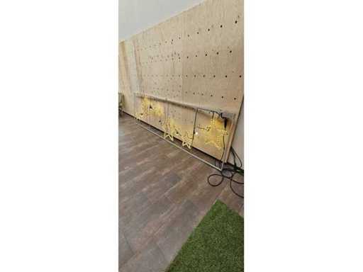 Lichtgevende sterren op frame - Groot (10x)