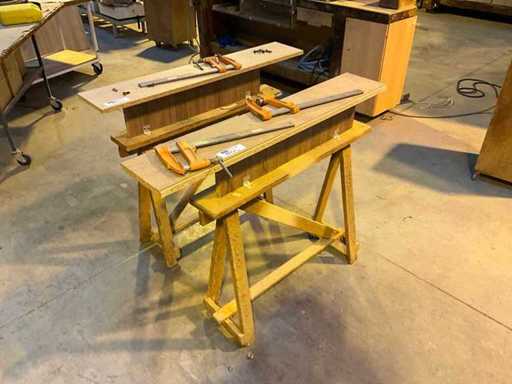 Set van 2 houten brugbrugen