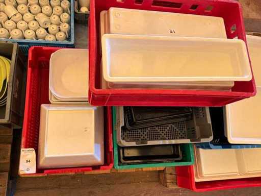 Partij kunststof schalen en kommen