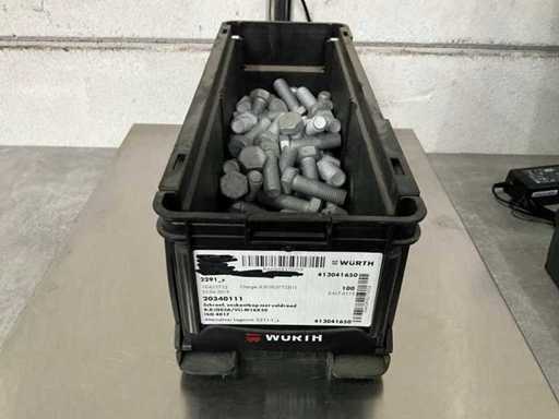 Würth 8.85 kg Schroef zeskantkop met voldraad M16 x 50 in stapelbare bak