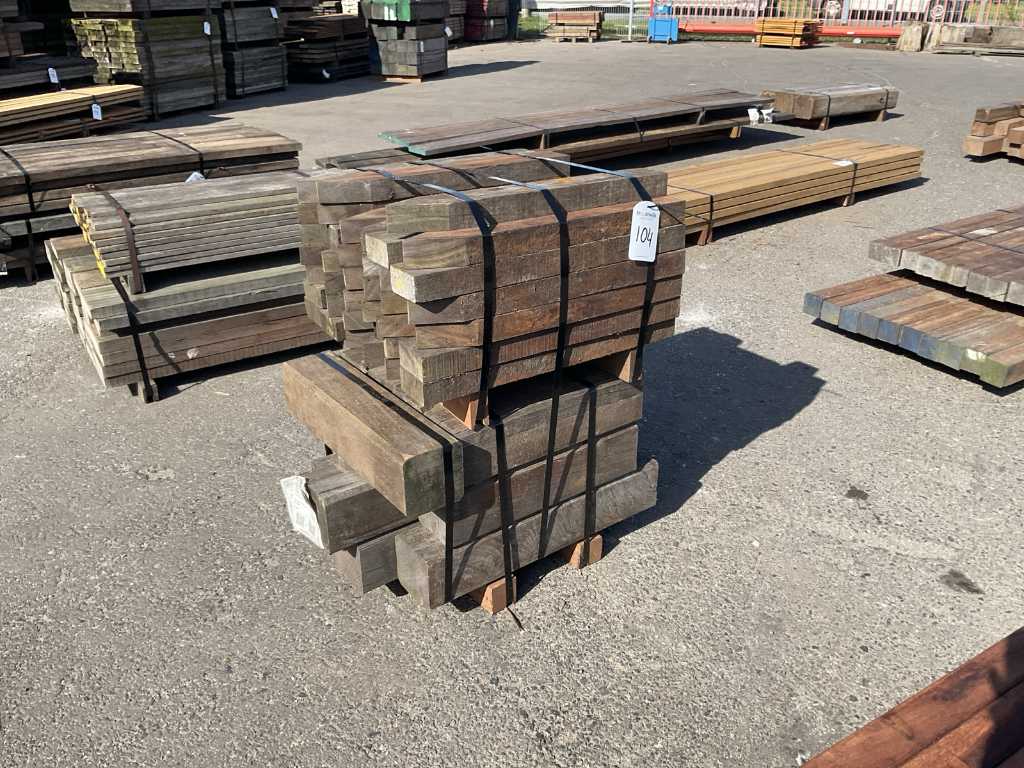 Package Hardwood beams and garden post various (Azobé)