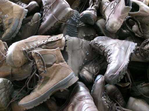 Kg Bottes de combat, mélange simple, partiellement défectueuses (G2) (158kg)
