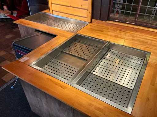 Răcire drop-in din oțel inoxidabil cu scurgere (3x)