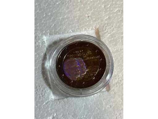 2€ Herdenkingsmunt met hologram Luxemburg 2017 vrijwillige militaire dienst