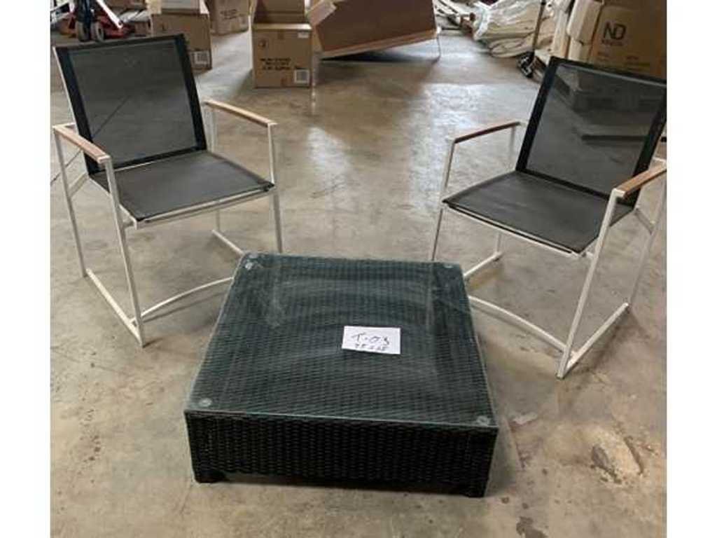 T-03 tafel + 2 stoelen