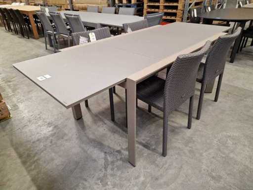 Garden Prestige - Alu Tuintafel Uitschuifbaar Zurich Champagne Mat