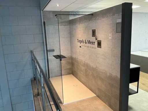 Bette / Huppe Shower tray with shower enclosure