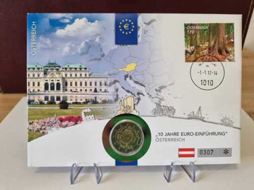 2 Euro Numiscover Austria 2012 10 ani Euro