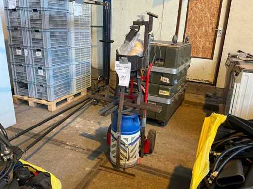 Mobile grease burning setup