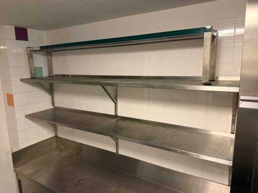 Étagère murale en acier inoxydable (2x)