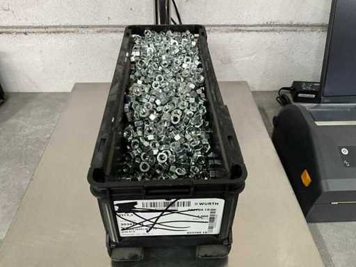 Würth 14.69 kg Zeskantmoer M8 in stapelbare bak