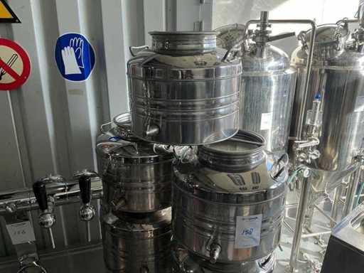 Sansone Olive Oil Barrel 25 liters (5x) equipped with stainless steel drain tap