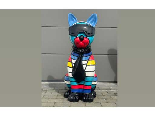 Cat / Kat met bril H120cm Multicolor