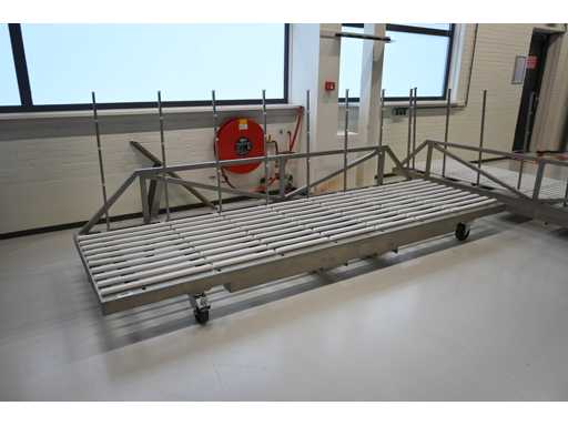 2018 Masévon OCC, 10-częściowy szklany wózek transportowy ze stali nierdzewnej