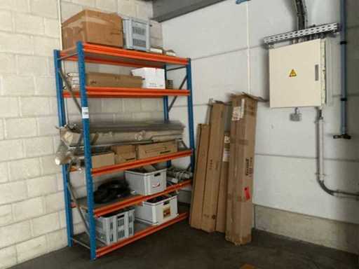 Warehouse rack with content