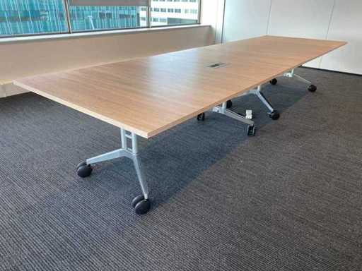 2x Wilkahn Confair - mobiele klapbare vergadertafel 200x120