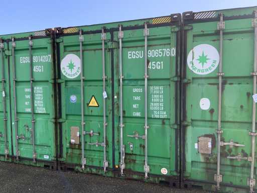 Evergreen Gesloten Zeecontainer  40 voet highcube