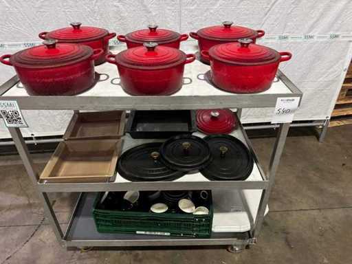 Keukengerei / servies op de karre