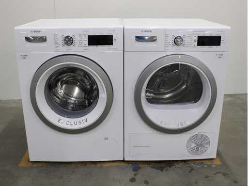 Série Bosch|8 VarioPerfect Machine à laver exclusive & série Bosch|8 Sèche-linge Exclusiv à condenseur autonettoyant