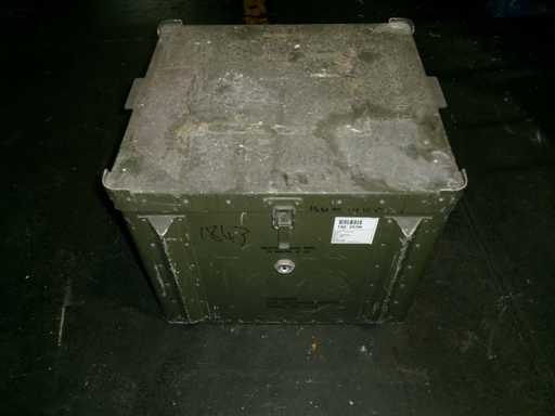 Boîte de transport, aluminium, env. 75x73x56 cm (GH)