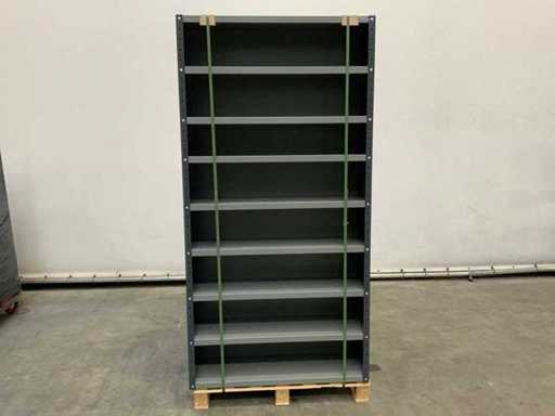 Povag Open shelf cabinet - 9 shelves anthracite /dark gray