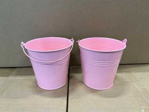 Lots de Buckets zinc Sevilla Ø13xH13cm ES12 rose brillant (1080x)