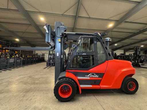 2015 Linde H80D-1100 EVO 8.000 kg Triplex 545cm 3+4º Ajustador de horquilla de válvulas 2025 Carretilla elevadora diésel 12.091 horas