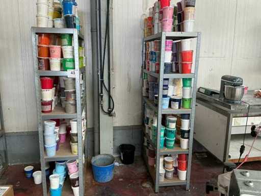 Mecanorek met partij textielverf (6x)