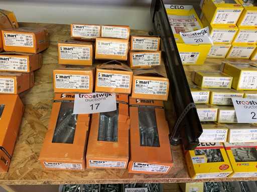 12 Schachteln Ankerbolzen mit geschmiedetem Haken oder Öse; Ankerstange